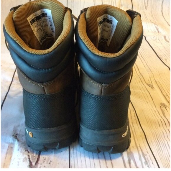 Carhartt Men's Brown Rugged Steel Toe Work Boots Style No. CWF5355 Size 8 - Picture 3 of 11